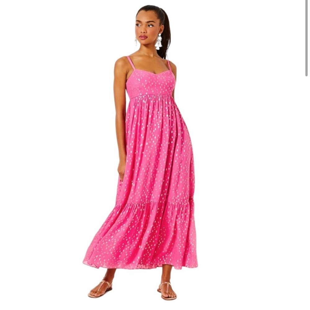 Lilly Pulitzer Heidi maxi dress in Aura pink - Size 4 NWT